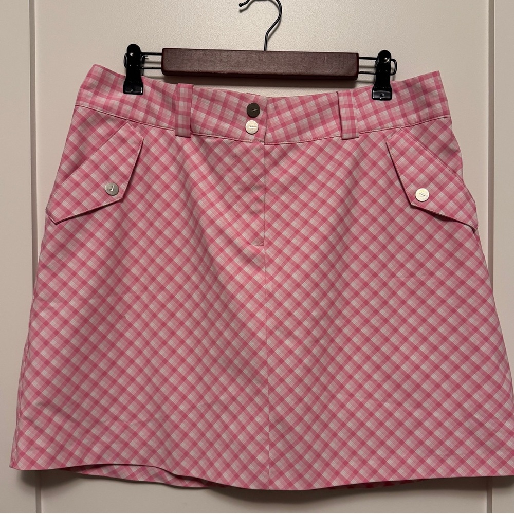 Nike Dri-Fit Golf Women's Pink Gingham Skort Size 12